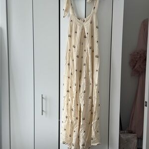 Agua Bendita Cream Floral Dress